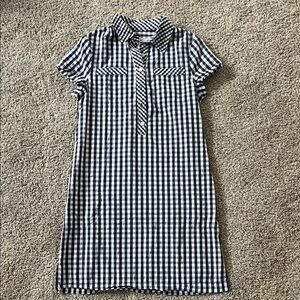 Vineyard Vines Navy Gingham Shirt Dress